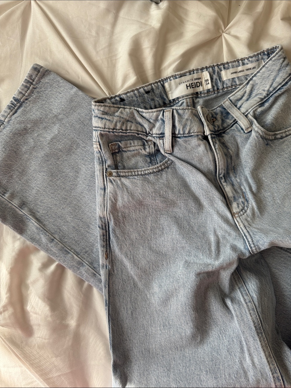 Dynamite Heidi Straight Leg Jeans - Light Blue